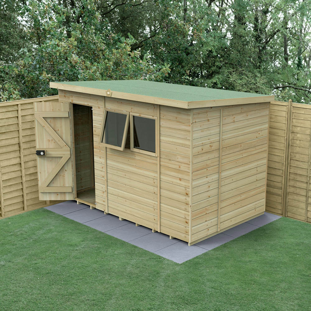 Forest Garden Timberdale 10 x 6ft Single Opening Pent Shed Image 2
