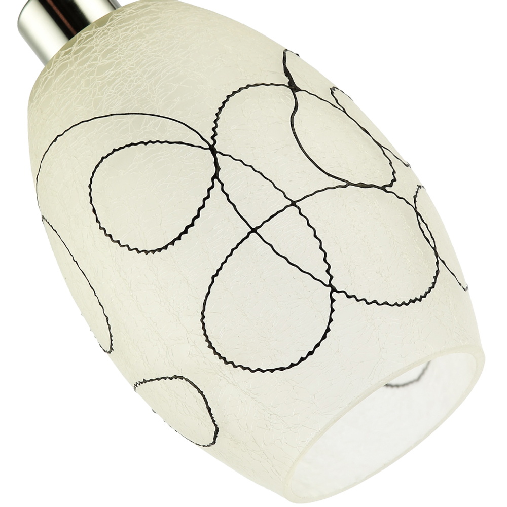 Happy Homewares Frosted White Crackle Glass Pendant Light Shade Image 4