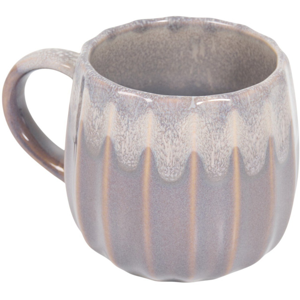 Embossed Dual Tone Reactive Glazed Mug Grey Image 4