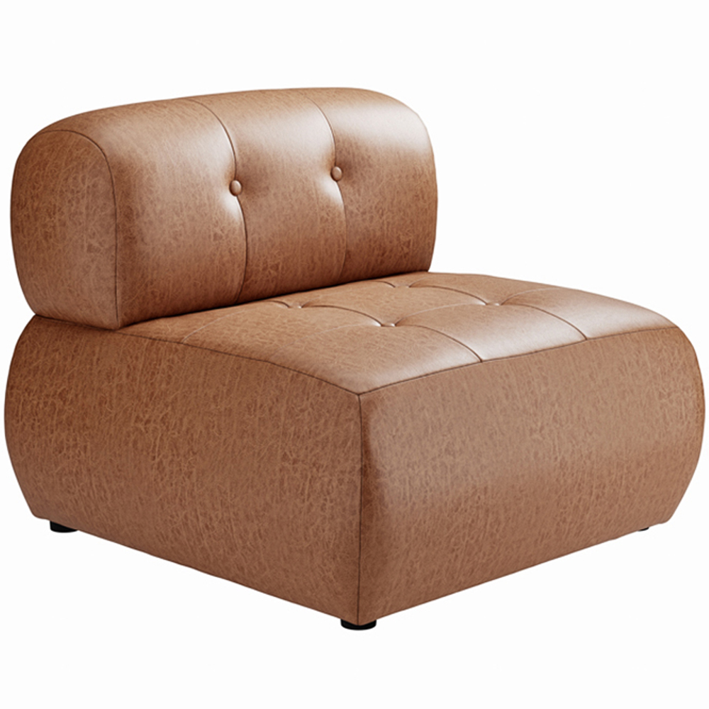 Reese Tan Faux Leather Accent Chair Image 2
