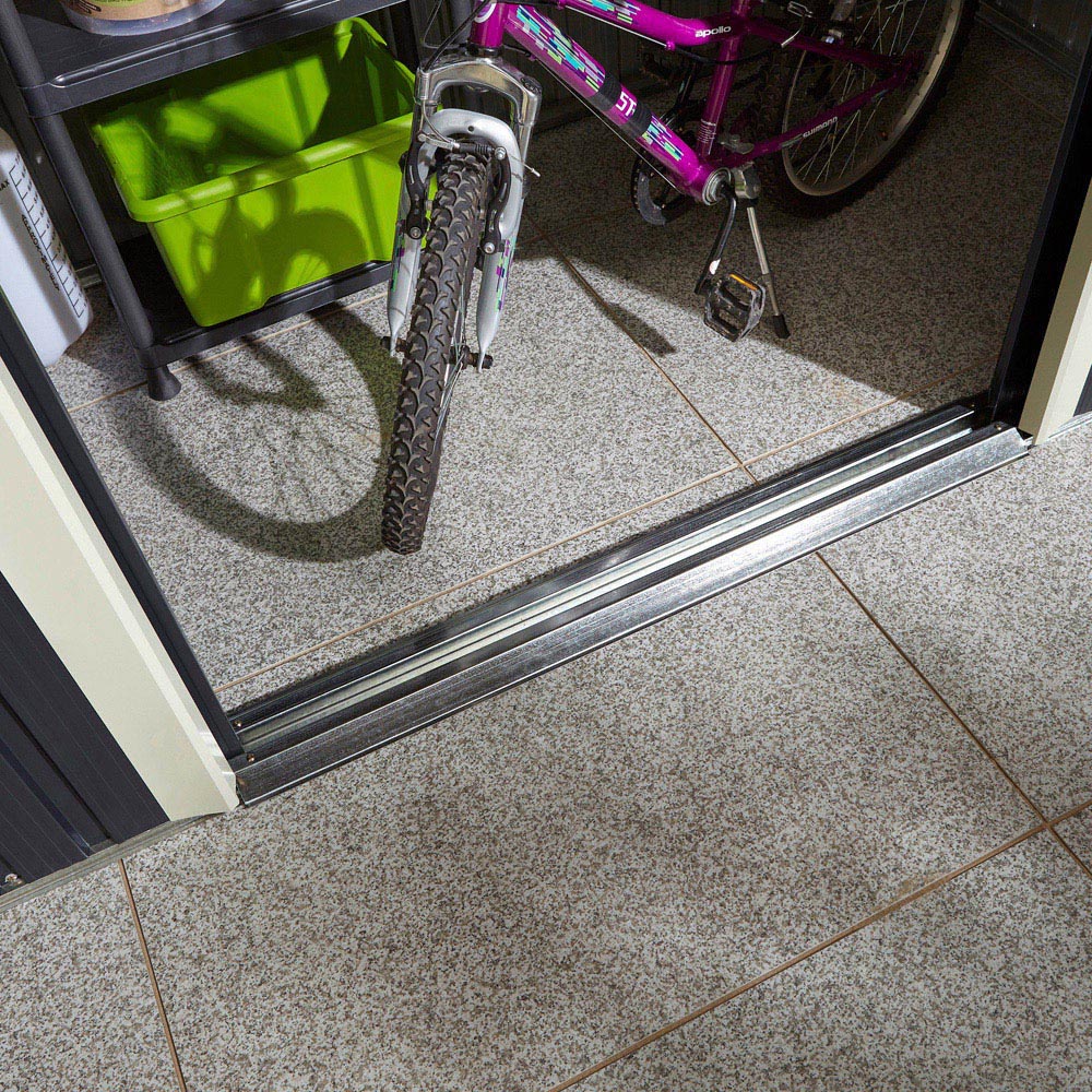 Rowlinson Trentvale Metal Pent Shed Dark Grey with Foundation Kit 8 x 4ft Image 4