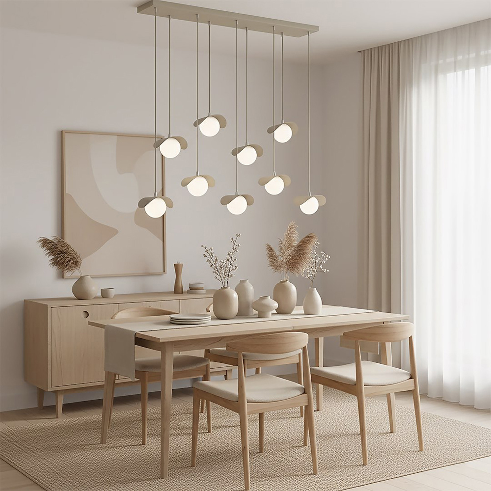Emibig Ritual 9 Light Beige G9 Ceiling Pendant Light Image 7
