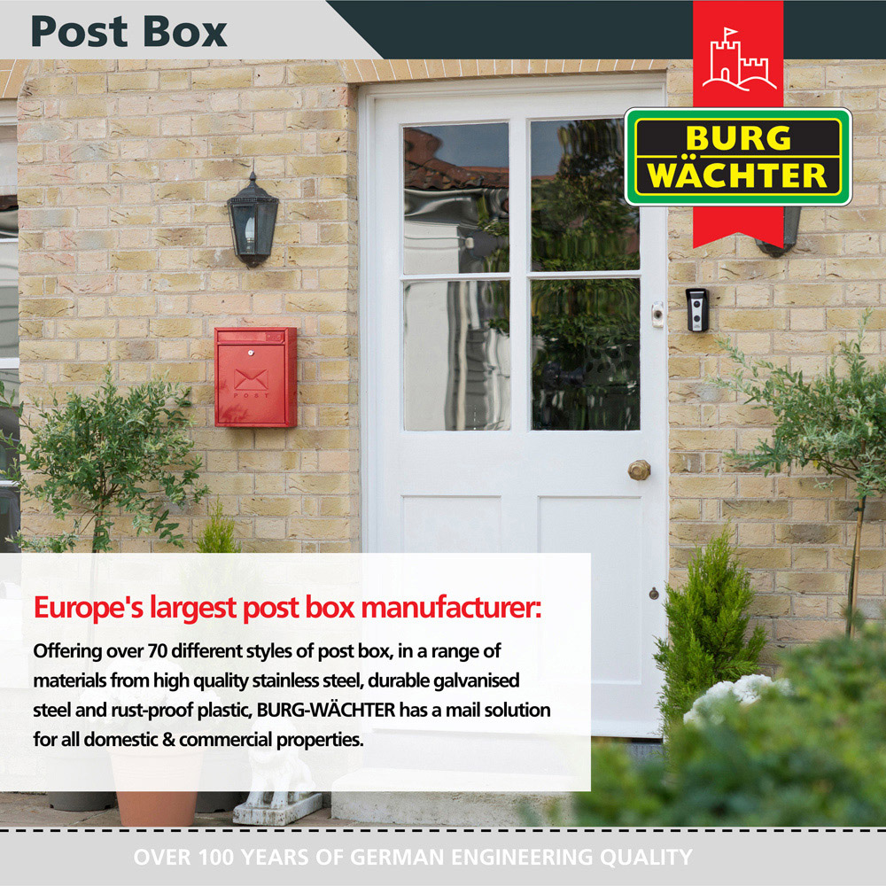 Burg-Wachter Anthracite Compact Post Box Image 4