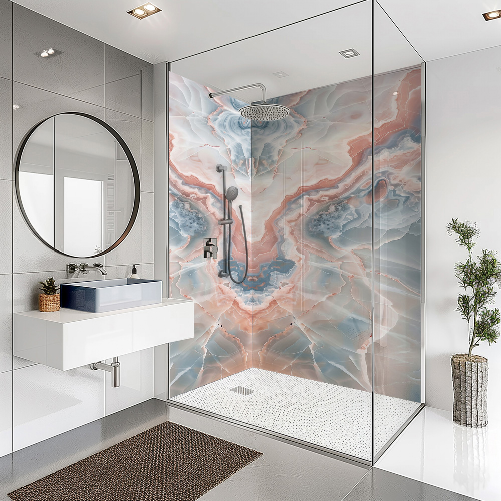 Splashbax Premium Artisan Onyx Summer Sky Di Bond Shower Panel 2400 x 800mm Image 4