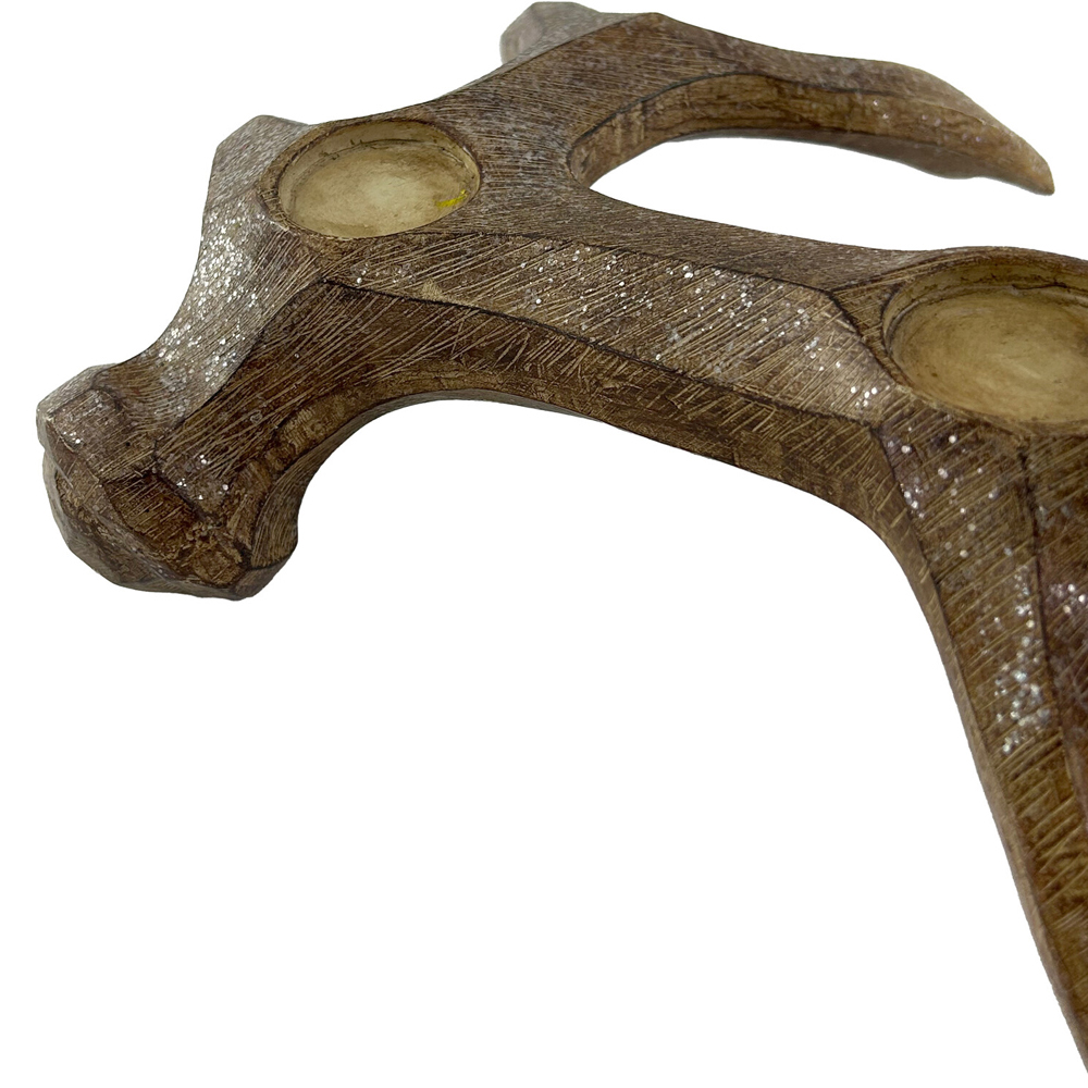 Decorative Antler Tea Light HolderBrown Image 6