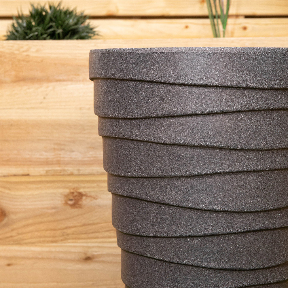 Samuel Alexander Trojan Grey Granite Effect Round Planter 56cm Image 4