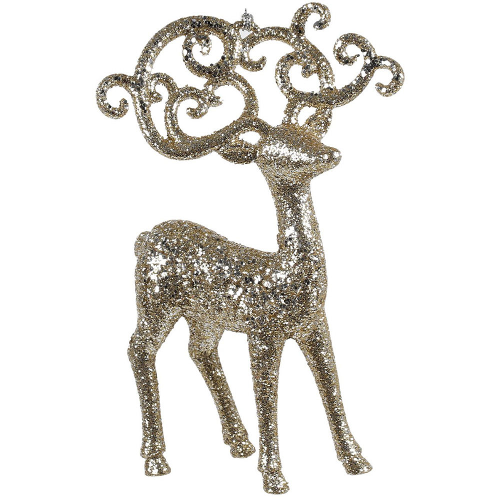 Single Grace & Glory Glitter Reindeer Ornament in Assorted styles Image 2