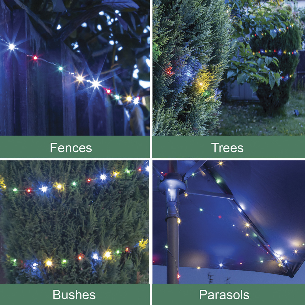 GardenKraft Multicolour 200 Micro Solar LED String Light Image 7