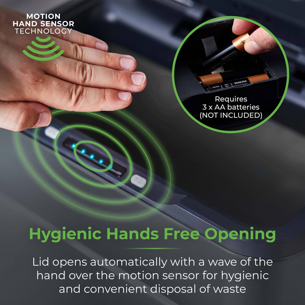 Tower Ozone Grey Sensor Bin 65L Image 5