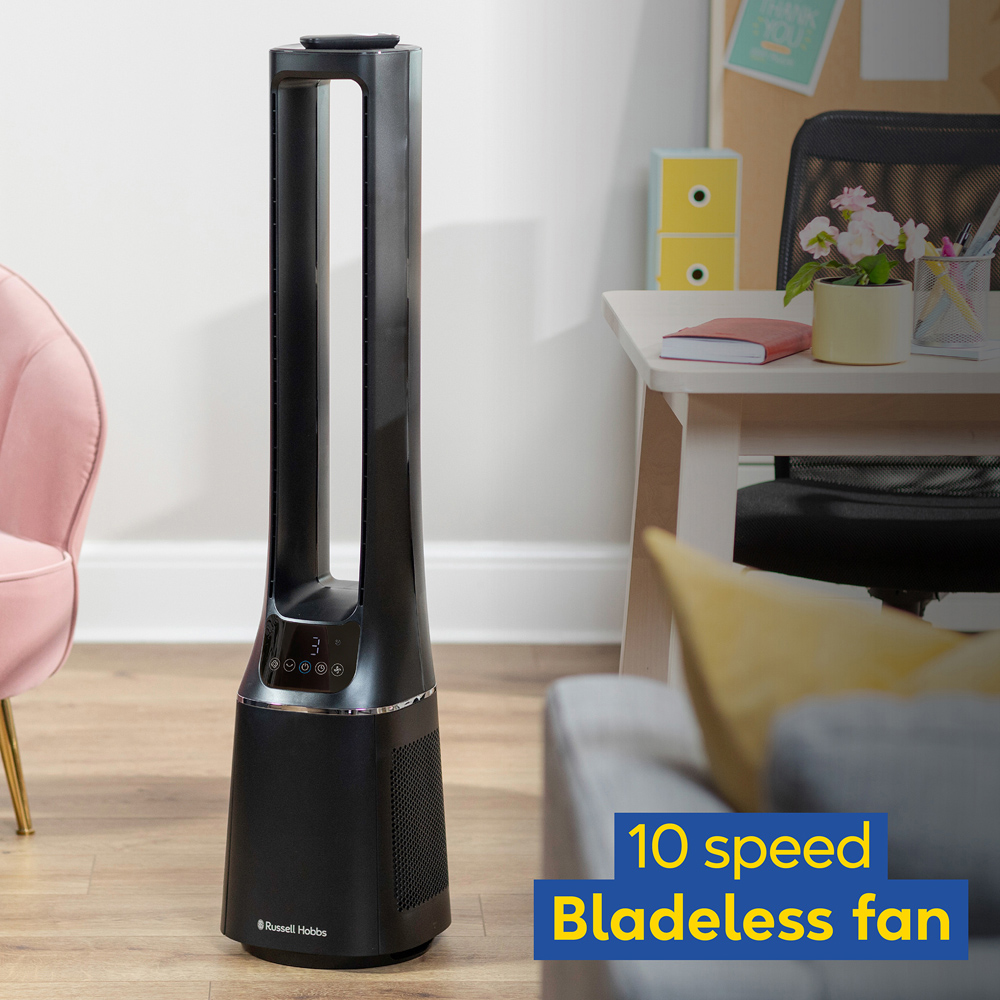 Russell Hobbs Black Bladeless Fan with Remote Image 4