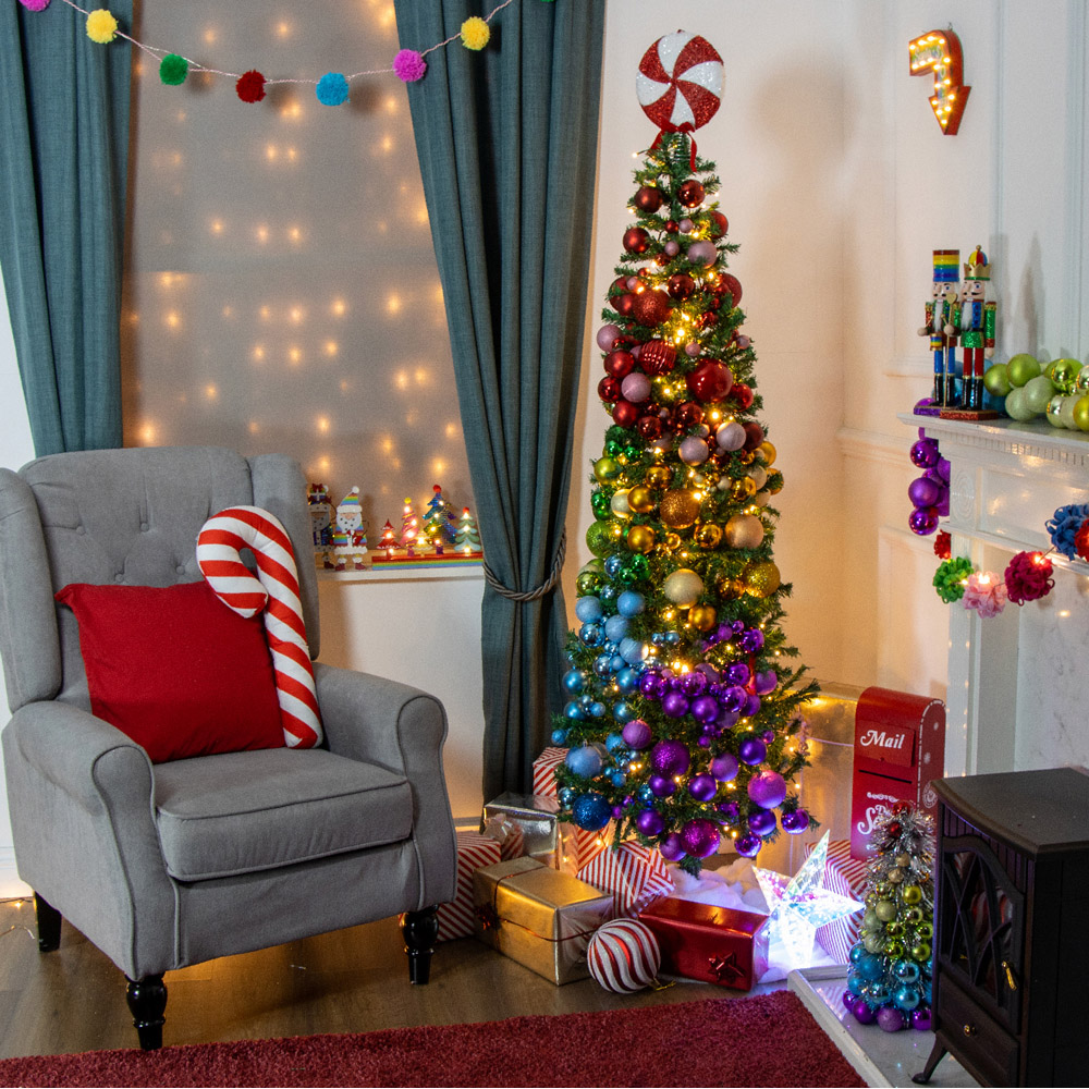 The Christmas Workshop Green Slim Line Christmas Tree 6ft Image 3