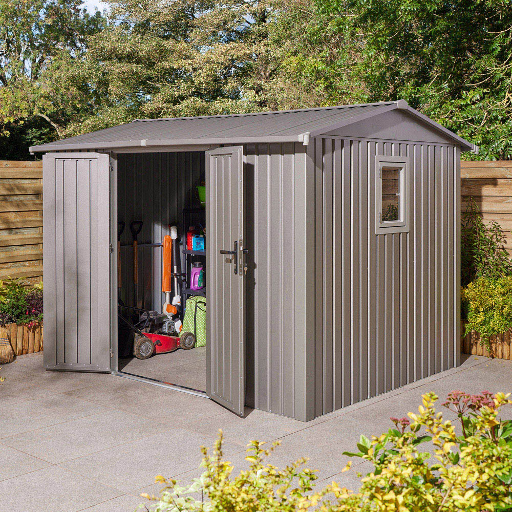 Rowlinson Brentvale Premium Apex Metal Shed with Foundation Kit 10 x 8ft Image 9