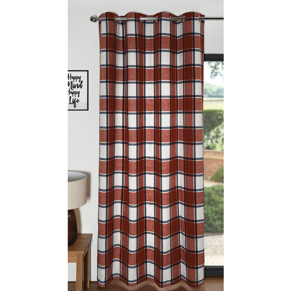 Highland Check Single Panel - Rust Image 4