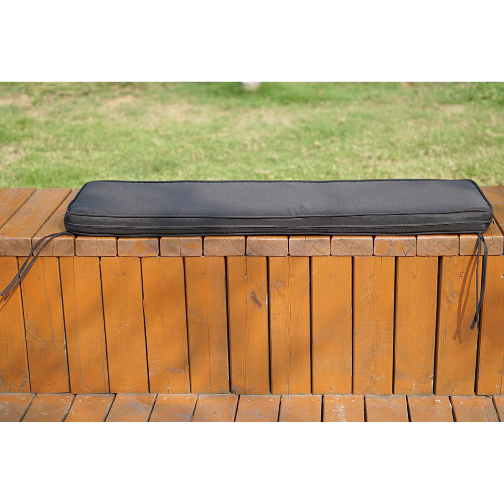 Gr8 Garden 2 Seater Black Patio Bench Pad Image 2
