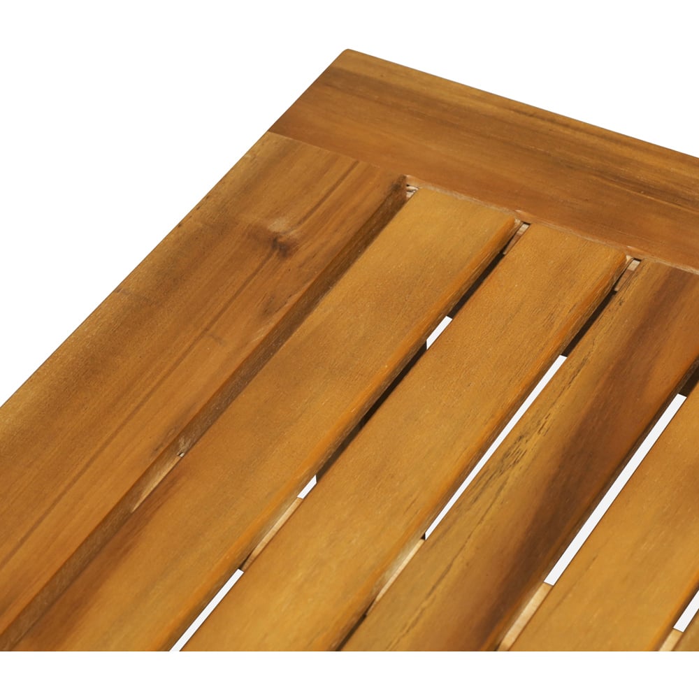 Outsunny Single Shelf Acacia Wood Teak Garden Coffee Table Image 4