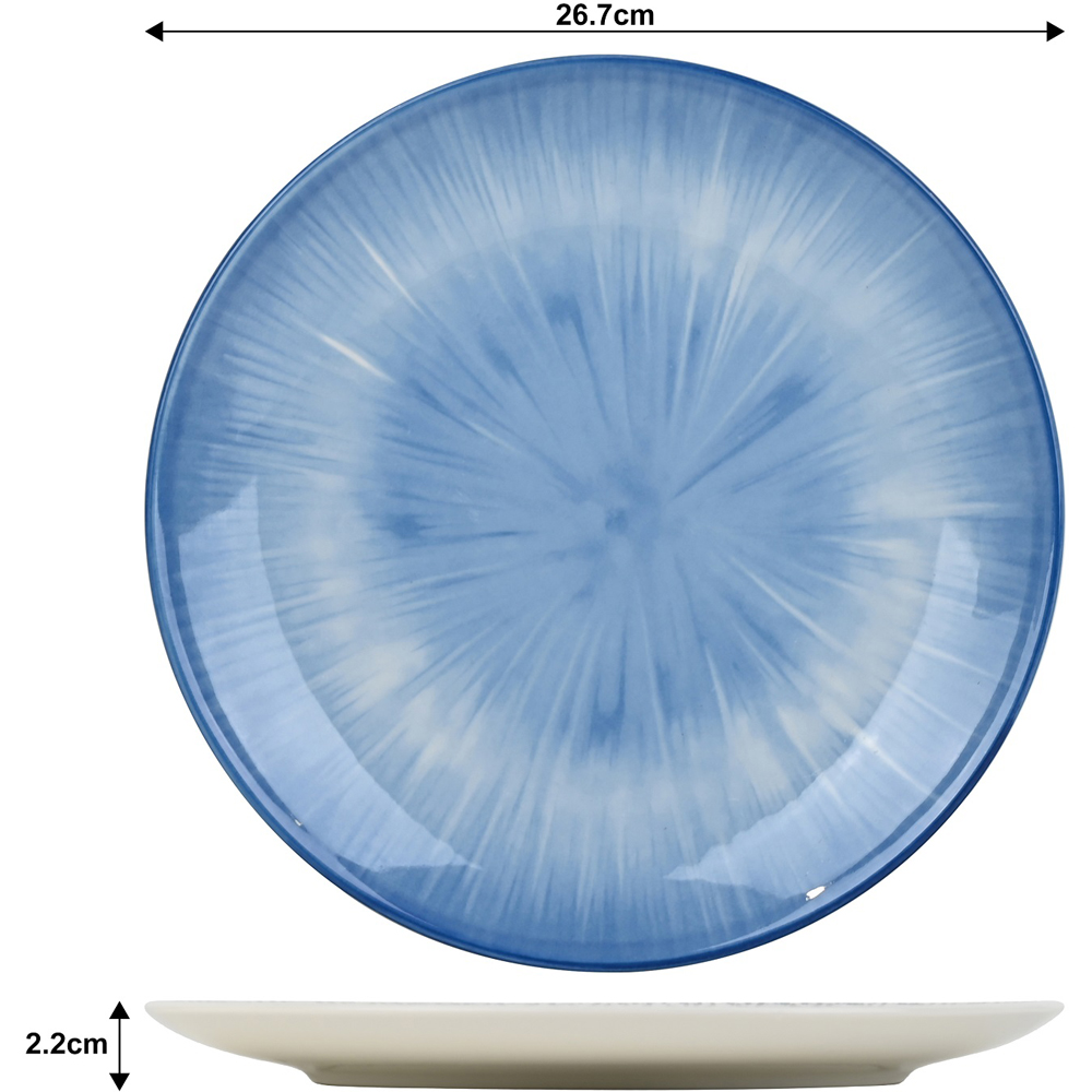 Waterside Blue Star Reactive Pad Print 12 Piece Dinner Set Image 4