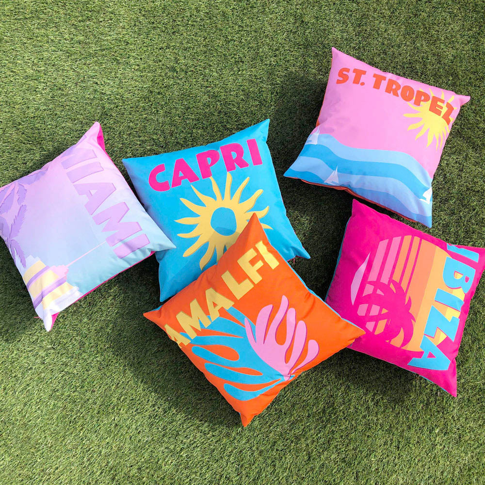 Evans Lichfield Multicolour Tropez Outdoor Cushion Image 5
