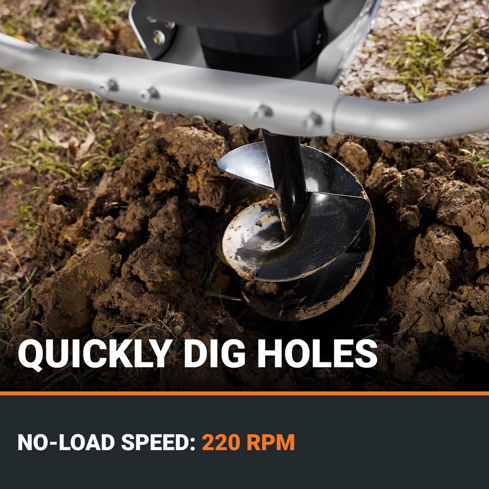 Worx Nitro WG865E.9 40V 80Nm Petrol Cordless Brushless Earth Auger Image 3