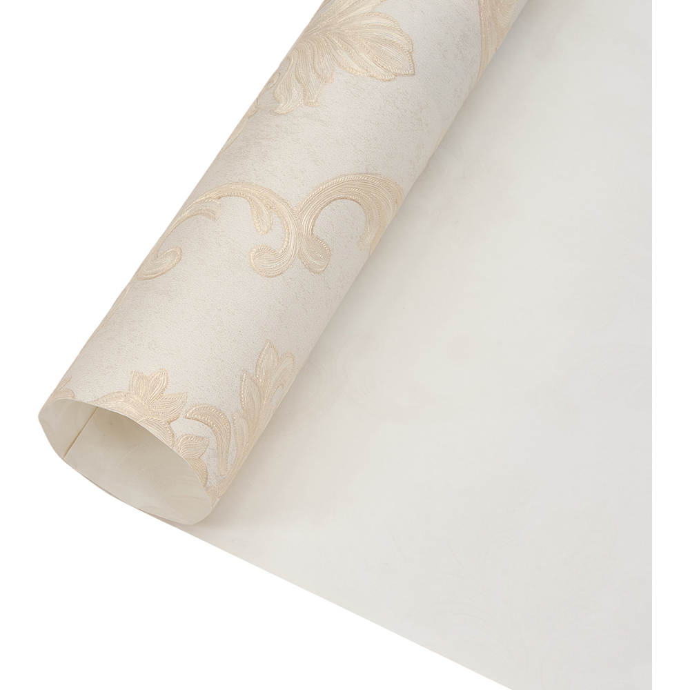 Living and Home Textured Rectangle 3D Embossed Beige Non-Pasted Wallpaper Image 6