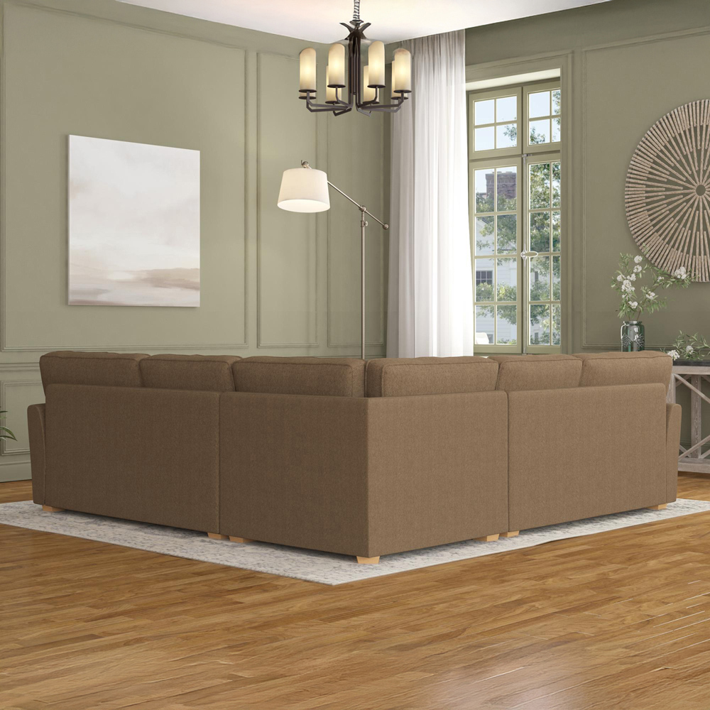 Wendleberry 4 Seater Venice Nutmeg Fixed Back Corner Sofa Image 6