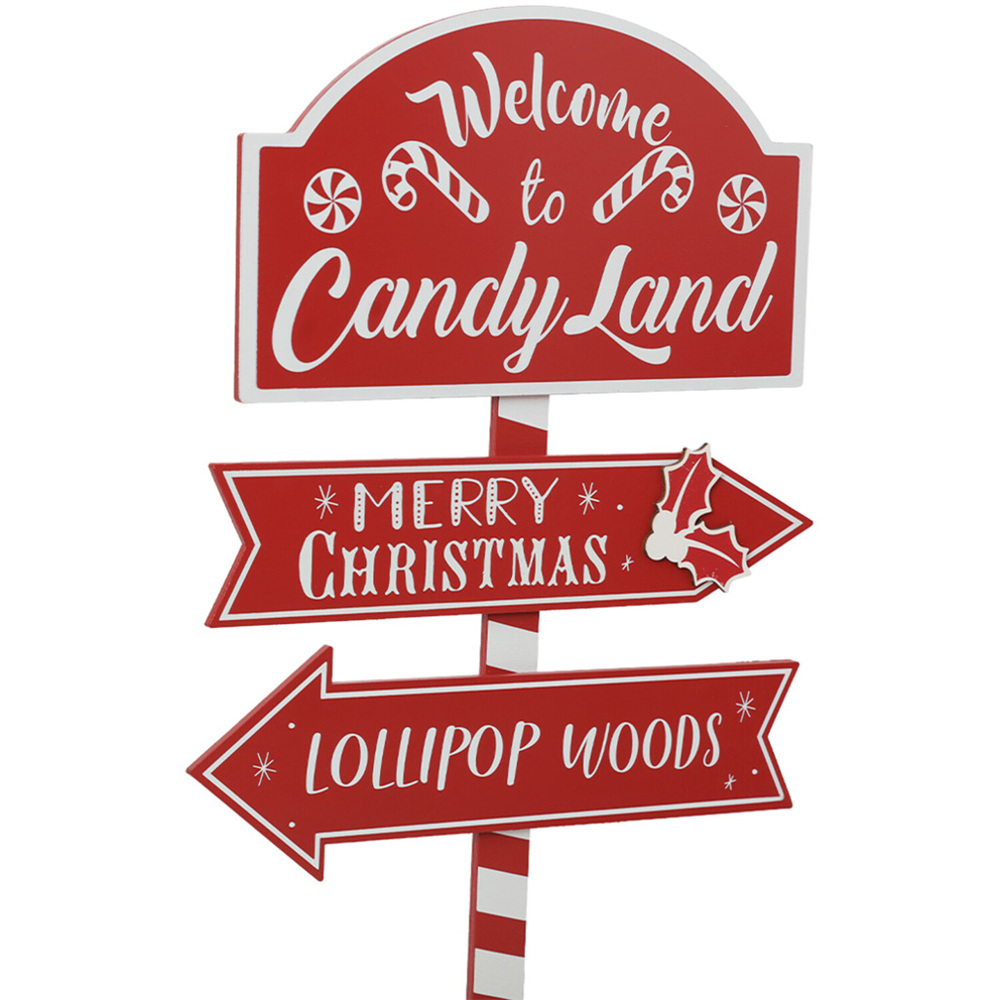 Welcome To Candy Land Sign - Red Image 3