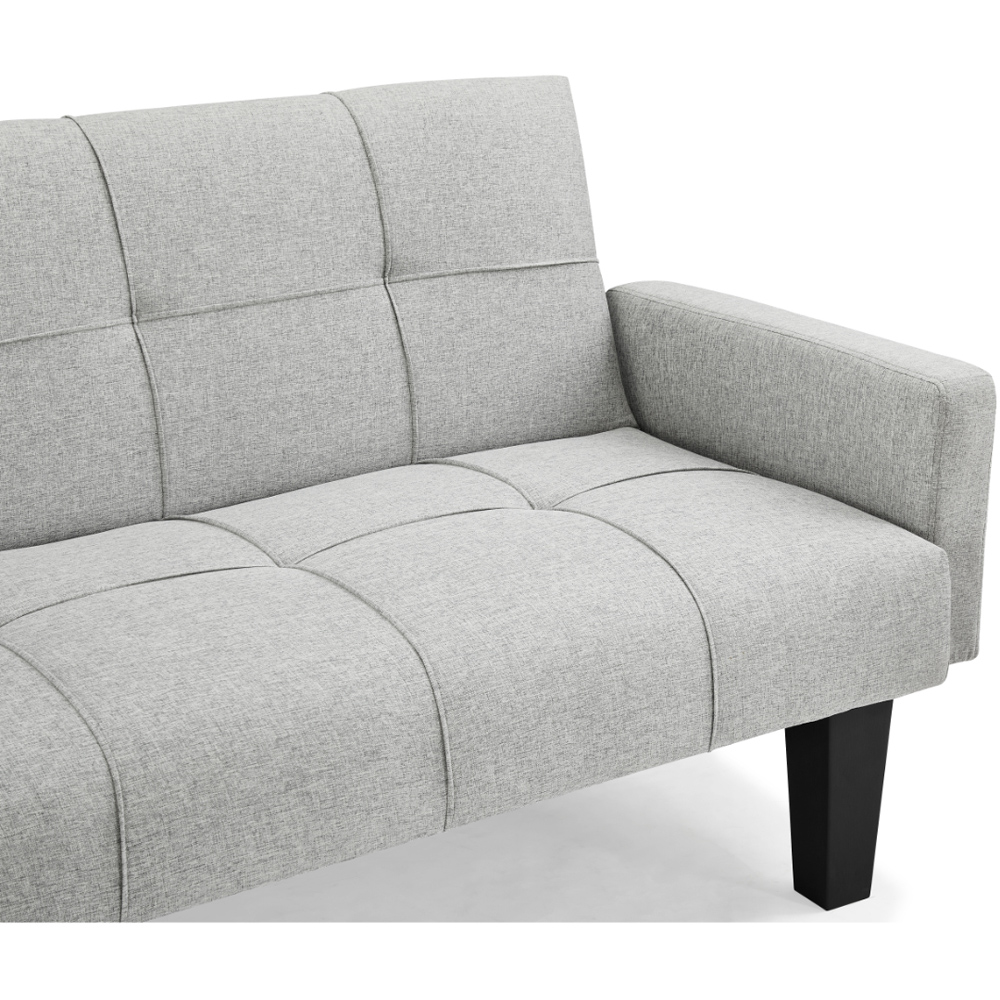 Home Detail Levine Double Sleeper Light Grey Fabric Sofa Bed Image 5