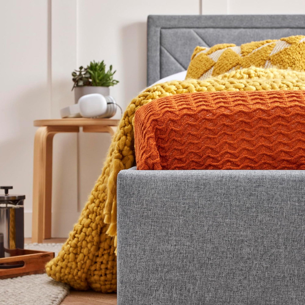 Home Treats Small Double Grey Etched Bed Frame Image 6