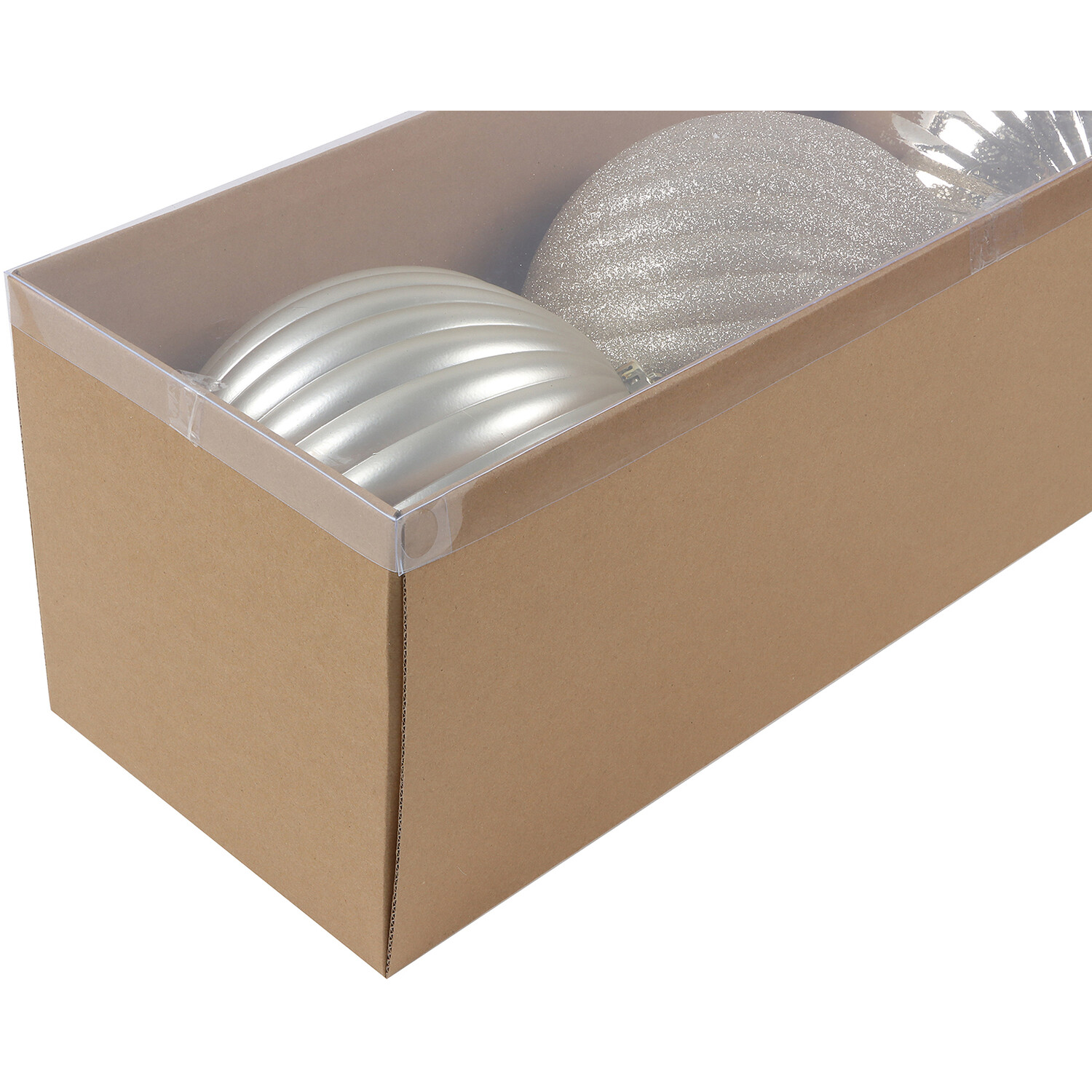 Pack of 3 XL Shiny Baubles Champagne Image 4