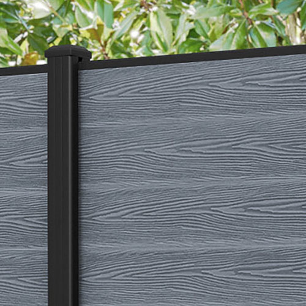 Charles & Ivy Classic 7ft Anthracite Fence Panel with Aluminium Posts Image 3
