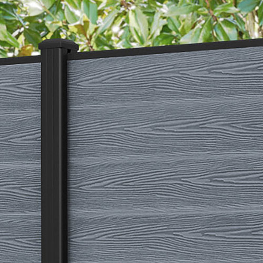 Charles & Ivy Classic 5ft Anthracite Fence Panel with Aluminium Posts Image 3