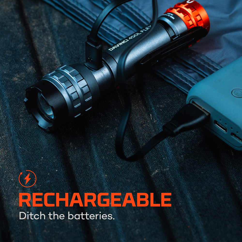 Nebo Davinci 450L Flex 450 Lumens Rechargeable Pocket Torch with 6x Zoom and Magnetic Base Image 5