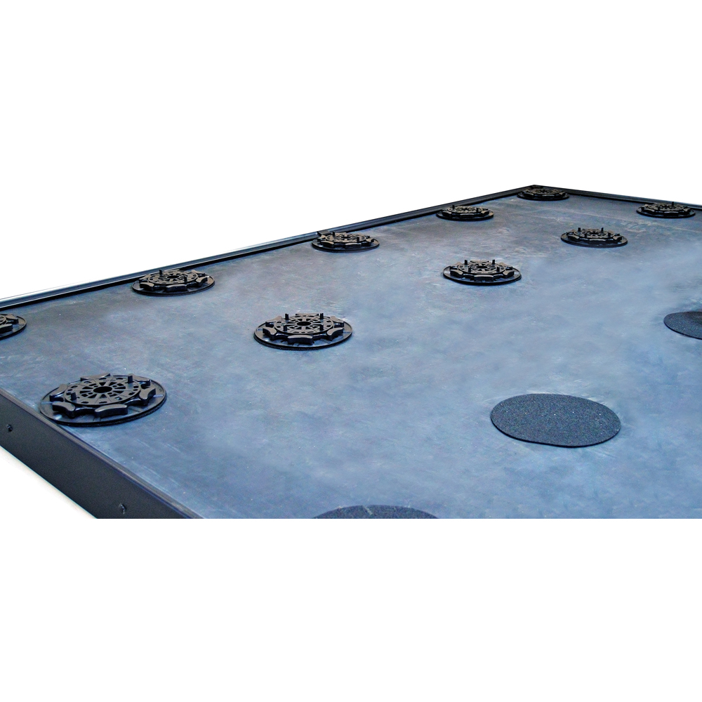 PEDECK Rubber Paving and Decking Round Pedestal Base Pad 200 x 3mm 60 ...