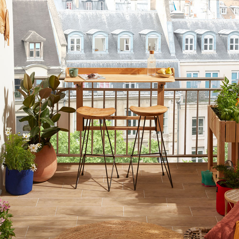 Cerland Acanta Wooden Foldable Balcony Bar Table Image 8