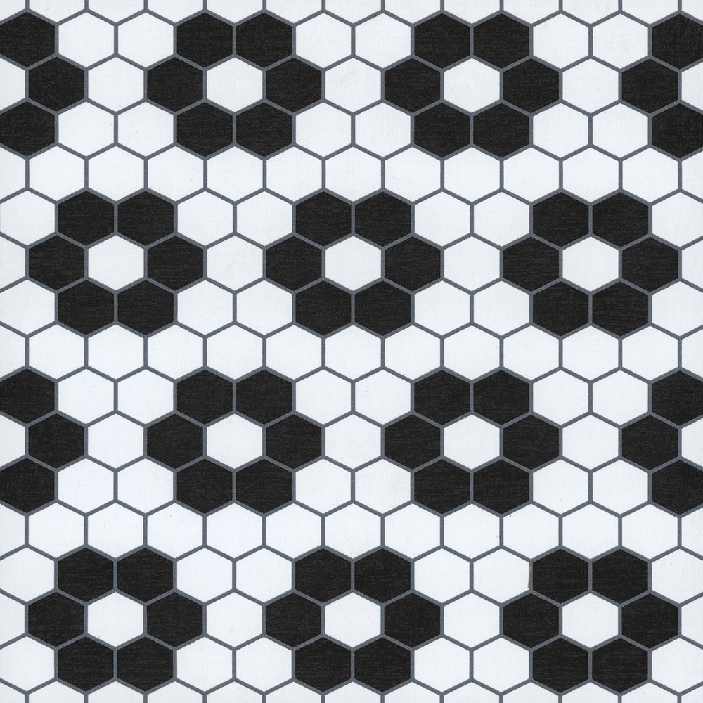 Floorpops Biscotto Black and White Peel and Stick Floor Tile 30.48 x 30.48cm 10 Pack Image 2