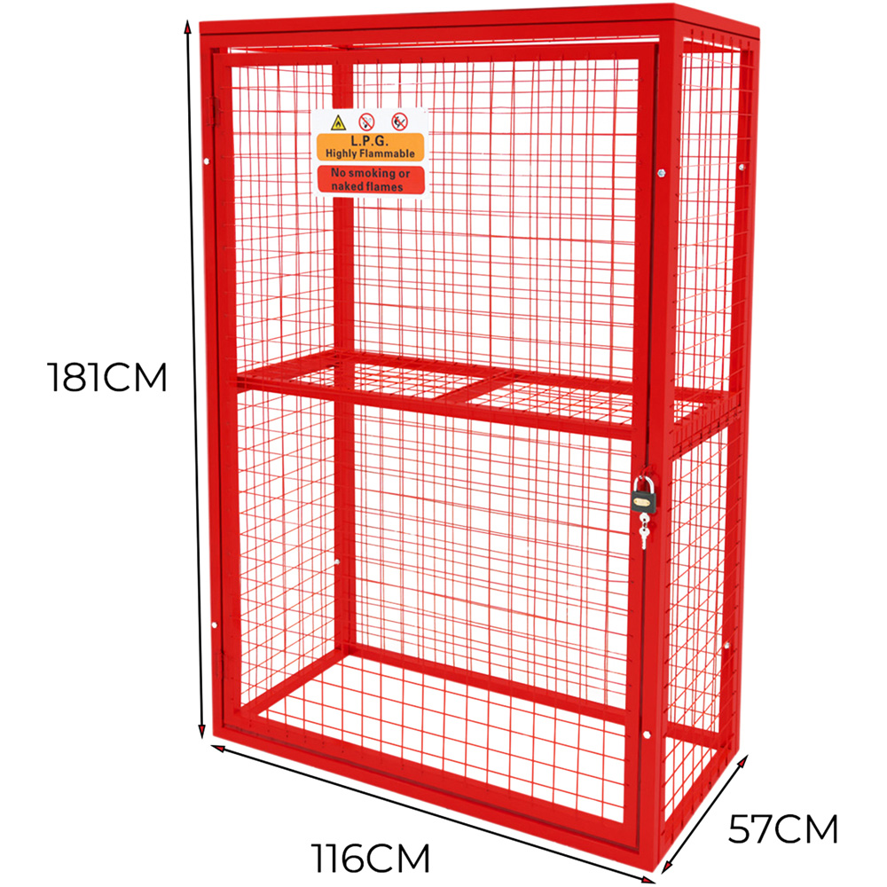MonsterShop Red Gas Bottle Collapsible Mesh Cage 181 x 116cm Image 5