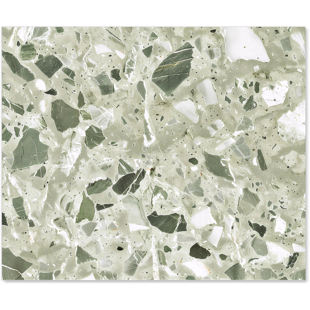Warren Reed Designer Sage Green and White Quartz Effect Glass Kitchen Splashback 75 x 90cm Image 2