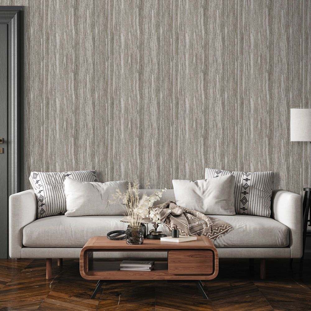 Design ID Wood Grain Taupe Wallpaper Image 3