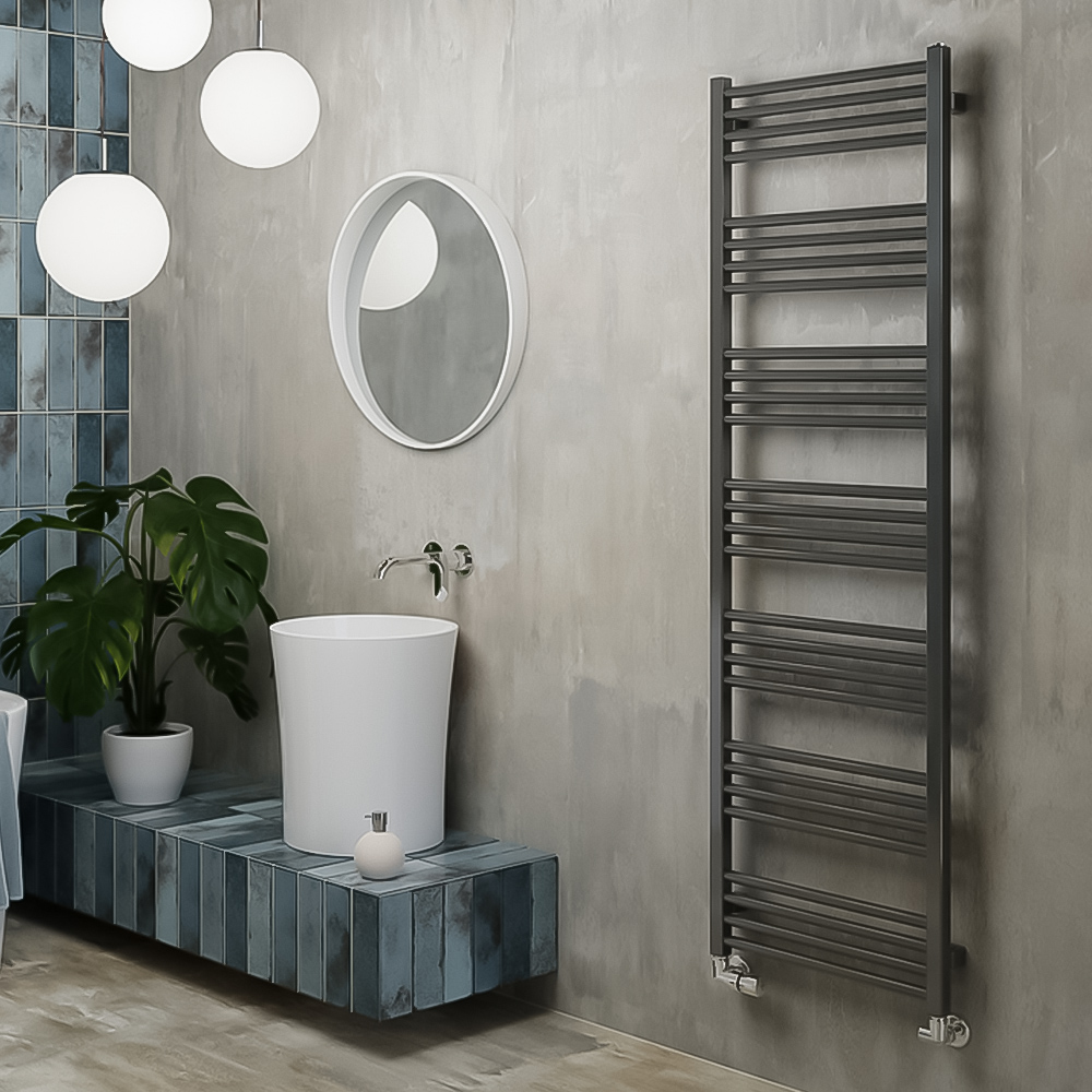 Terma Fiona 2349BTU Sparkling Grey Heated Towel Rail 1620 x 500mm Image 6
