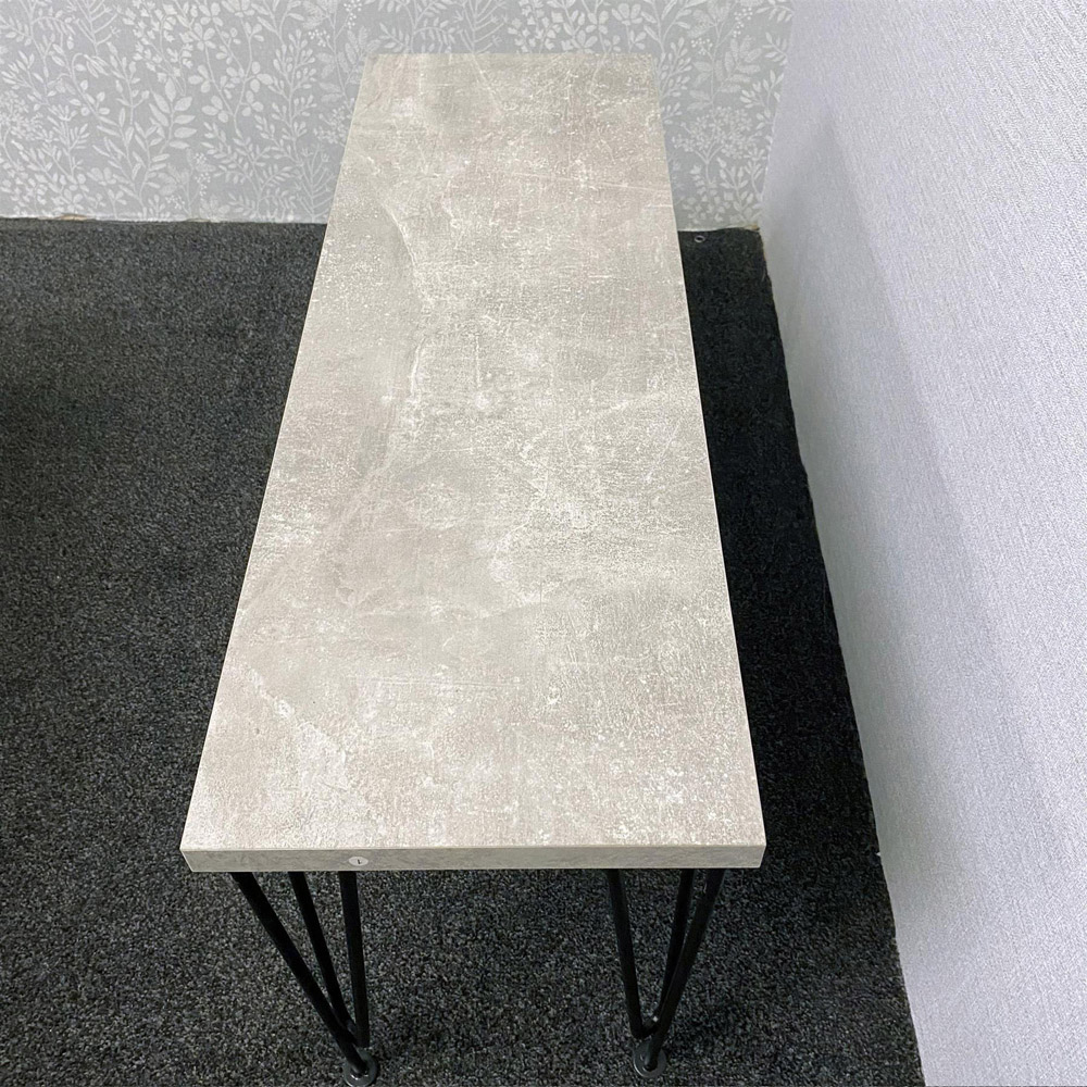 Kosy Koala 2 Seater Grey Bench with Hairpin Legs Image 2