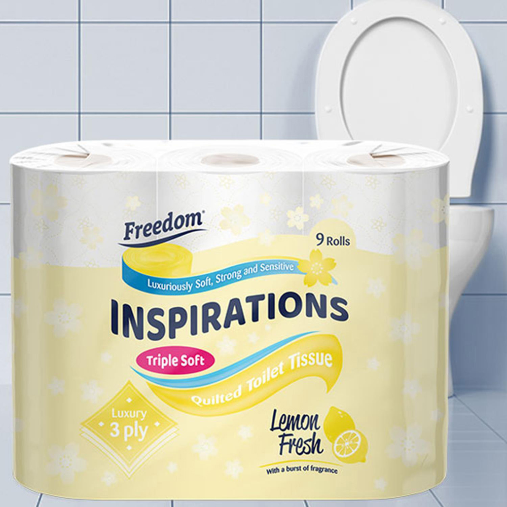 Freedom Lemon Toilet Paper 3 Ply with Rhino Jumbo Kitchen Towel 4 Pack Image 8