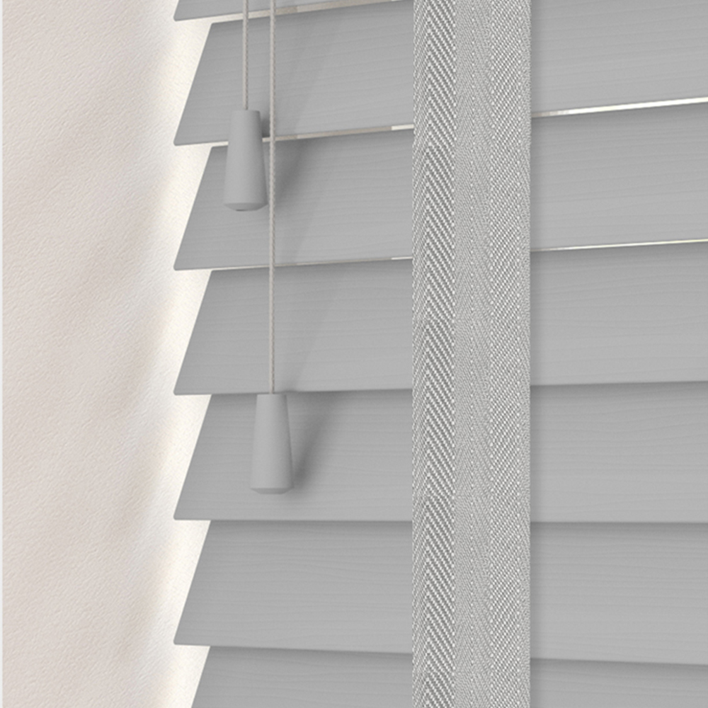 Caecus Faux Wood Tape Venetian Blind Light Grey 75 x 200cm Image 1