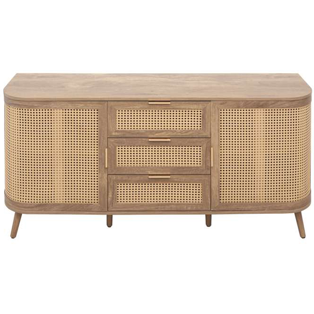 Birlea Noah 2 Door 3 Drawer Rattan Effect Sideboard Image 3