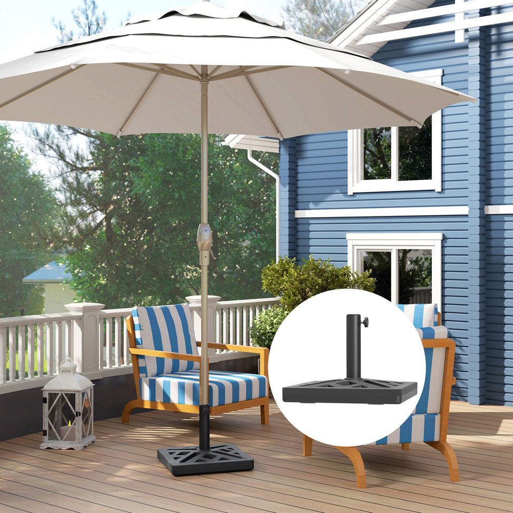Outsunny Black Cut Out Design Parasol Base 15kg Image 3