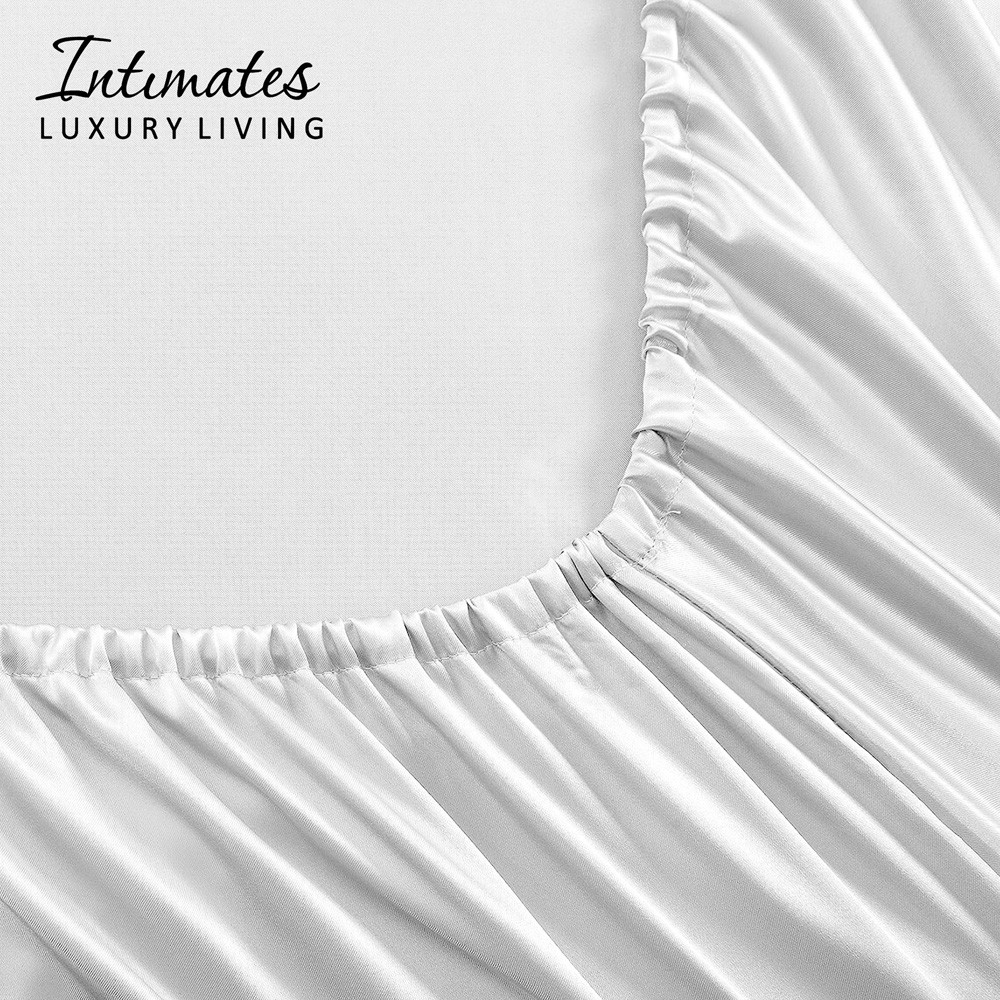 Intimates King Size White Satin Bedding Set Image 4