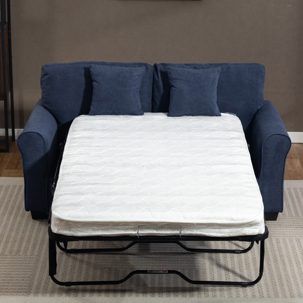 Artemis Home Lewiston 2 Seater Denim Fabric Sofa Bed Image 7