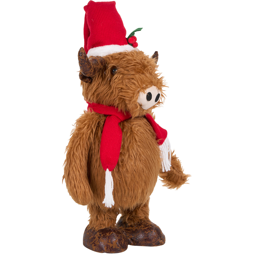 Christmas Highland CowRed and Brown Image 5