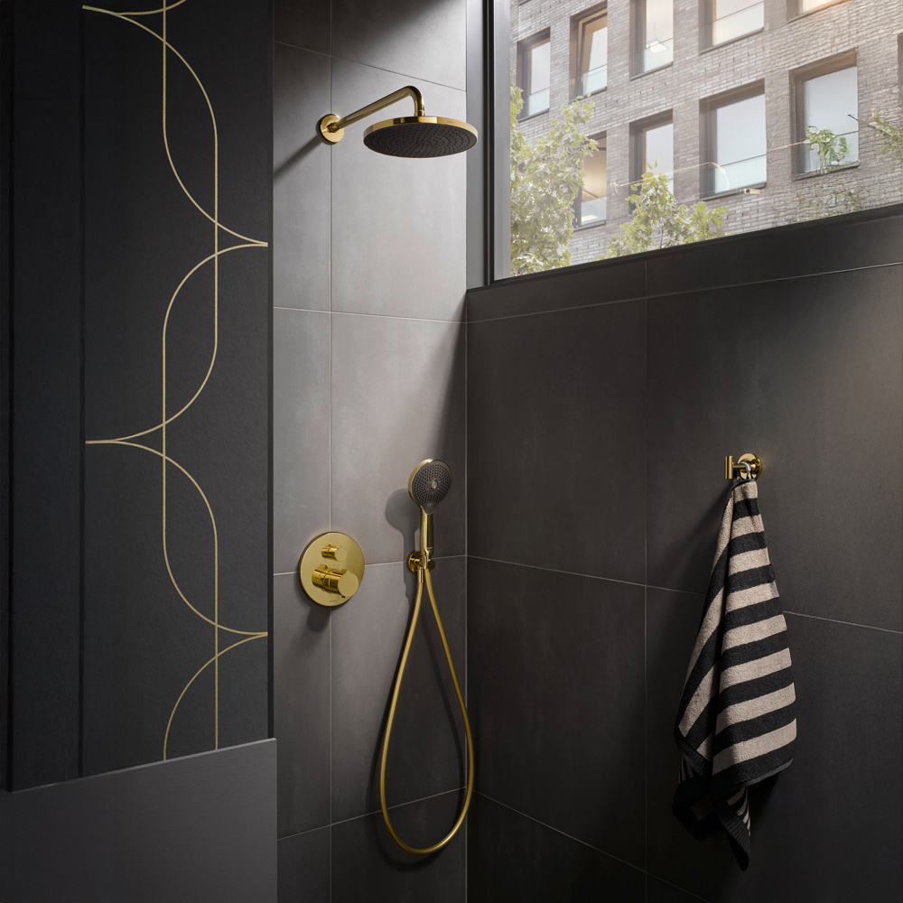 Duravit Polished Gold Ceiling S shower Arm 400mm Image 3