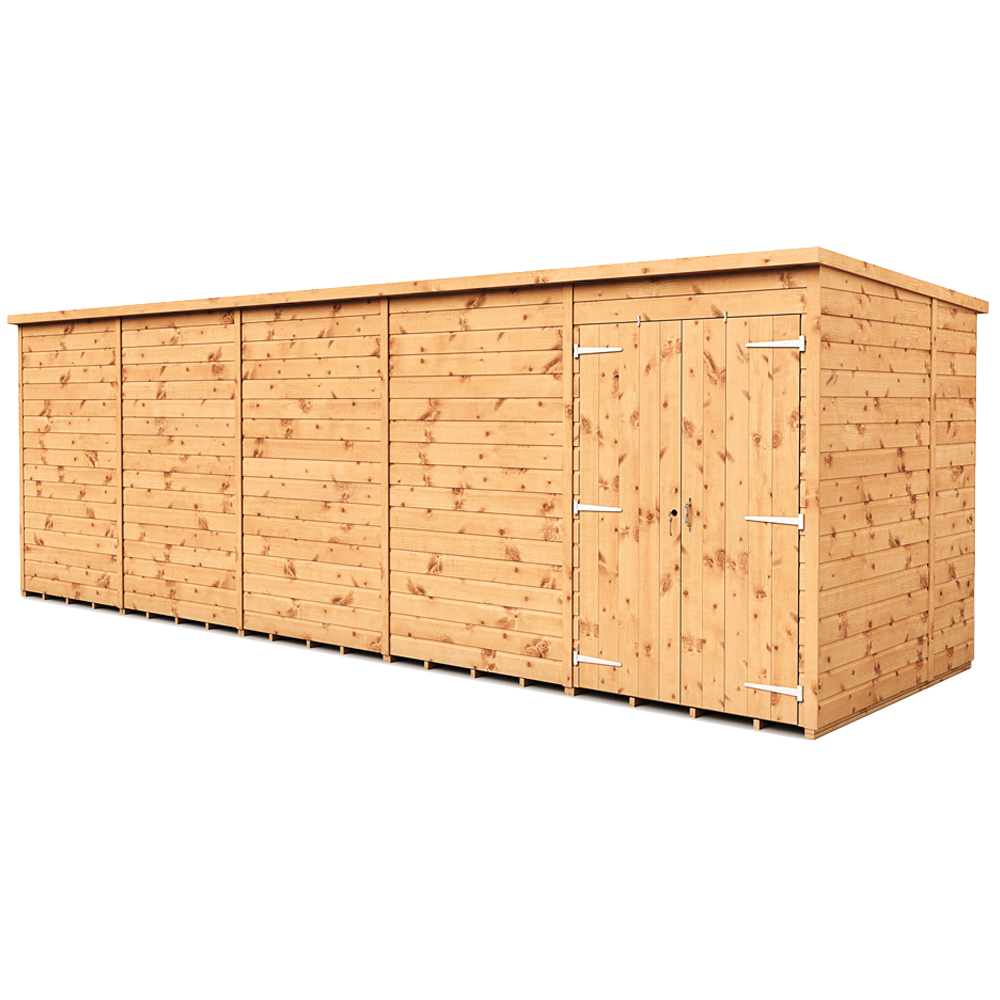 Empire Sheds 20 x 6ft Double Door Tongue and Groove Wooden Pent Garden Shed Image 1