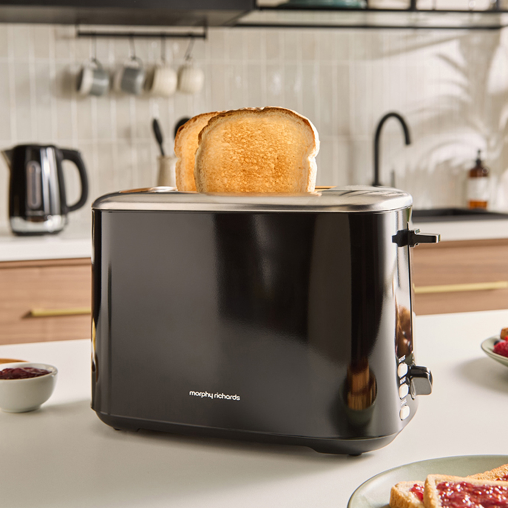 Morphy Richards Equip 222064 Black Stainless Steel 2 Slice Toaster Image 2