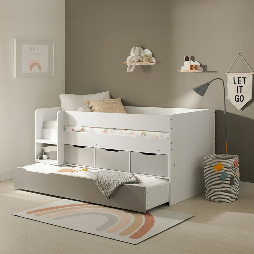 Flair Lars Single Low Cabin Bed with Trundle and Storage Drawers Image 7